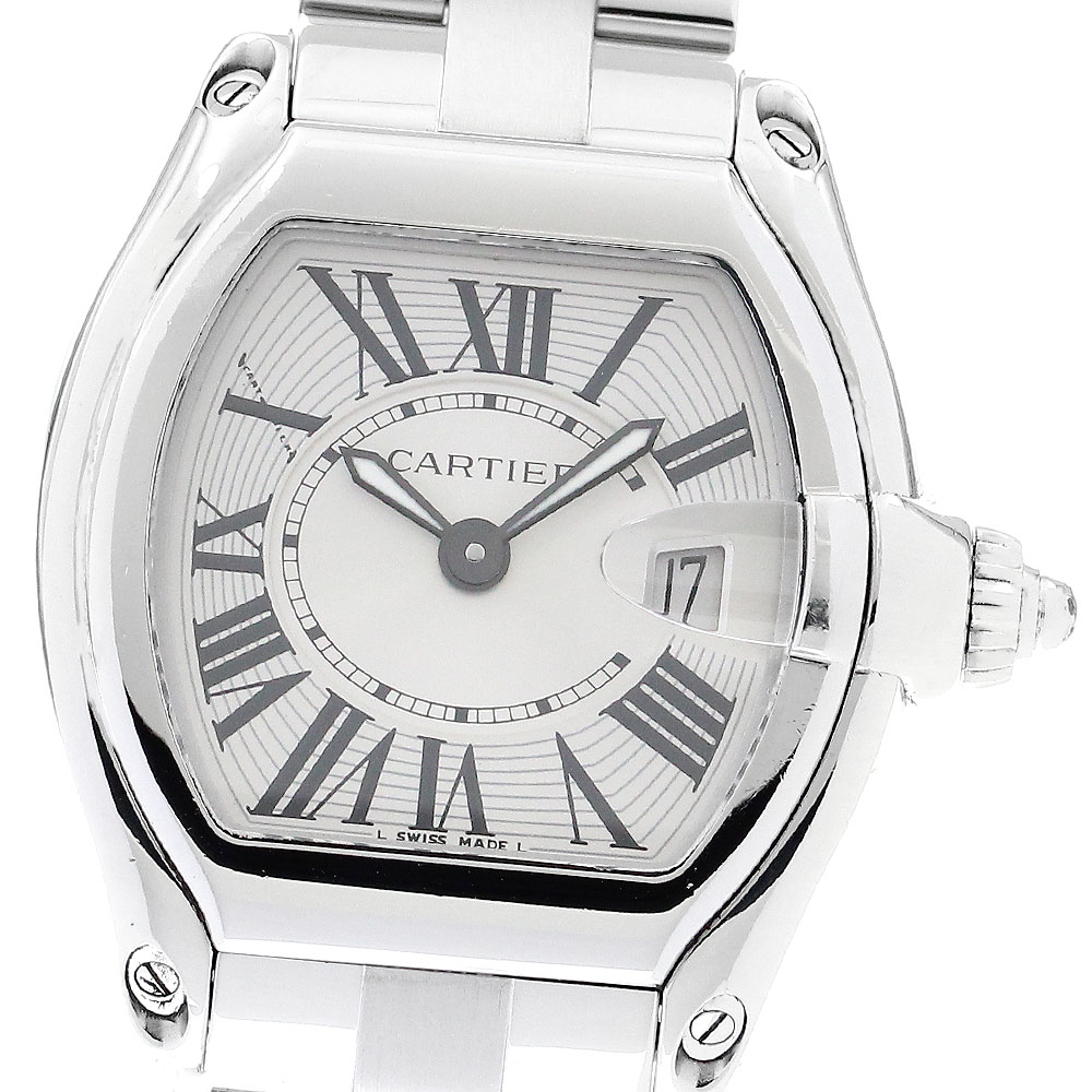 カルティエ CARTIER W62016V3 ロードスターSM デイト クォーツ レディース _888591【中古】