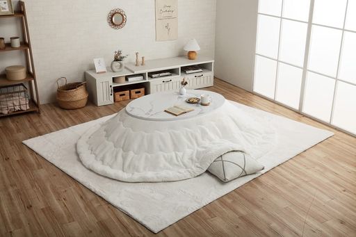 [IKEHIKO CORPORATION] こたつ掛けふとん 4550317203916 スノーホワイト 約185×225CM楕円形こたつ布団