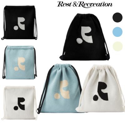 rest&recreation 韓国人気 韓国アイドル愛用ブランド RR JACQUARD STRING BACKPACK ジャガードストリング  バックパック 男女兼用