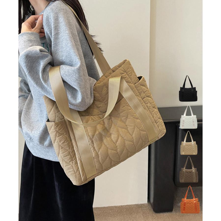 【急速出荷!】バッグ キルティングトートバッグ 韓国風鞄 軽量