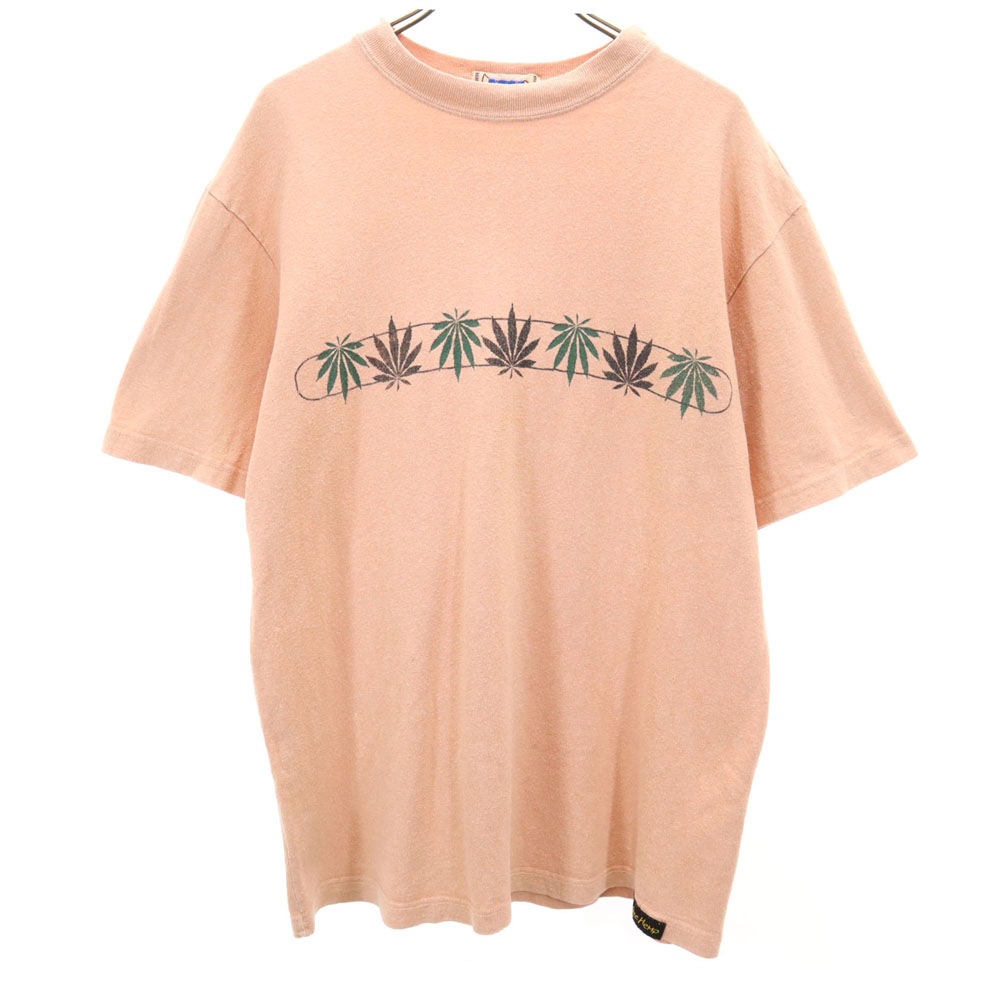 プライムクロージング 90s リネンブレンド 半袖 Tシャツ S ペールオレンジ prime CLOTHING メンズ