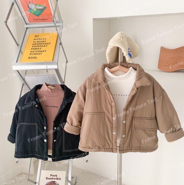 新秋冬子供服ユニセックス保温かわいい子供服90-130