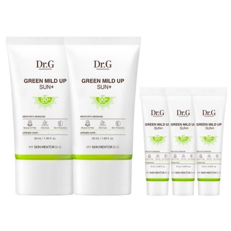 グリーンマイルドアップ サンクリーム 50ml×2 + 10ml×3 SPF50+ PA++++ 低刺激 5年連続受賞 高評価4.7/5