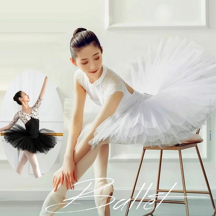 人気SALE バレエ パニエ 大人 白 黒 バレエパニエ 6枚チュール チュチュ スカート インナースカート ショーツ付き ドレス ボリューム 衣装 バレエ衣装 バレエ用品 仮装 ダンス 新体操 スカ