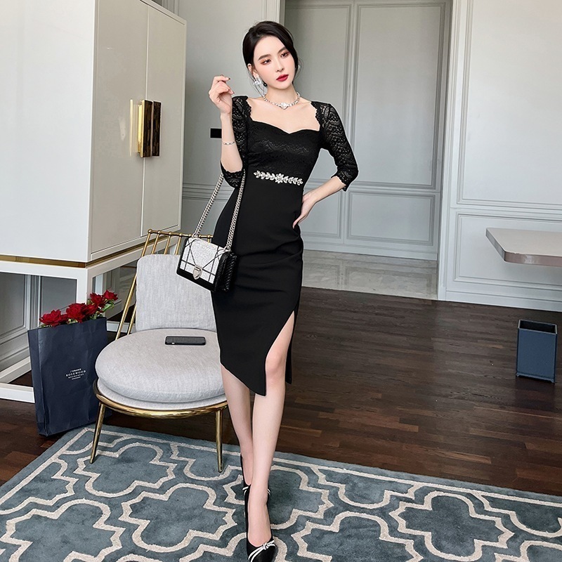 【Fellow 20％割】【JY.上品】 秋 ワンピース レース パーティードレス 着痩せ 大人 お呼ばれ 同窓会 披露宴 卒業式 結婚式 ウェディング 二次会 成人式