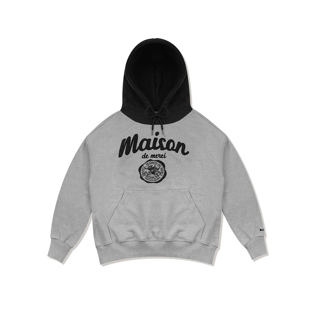 ファビュラスアーカイブユニセックスヘビーウェイトツートーンミックスパーカーメランジグレー (FCC3TS474M)