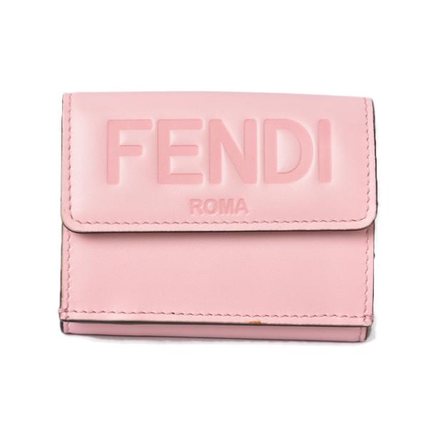 財布/ミニ財布 FENDI 三つ折り 8M0395 AAYZ F1CJY ソフトレザー/ローズ
