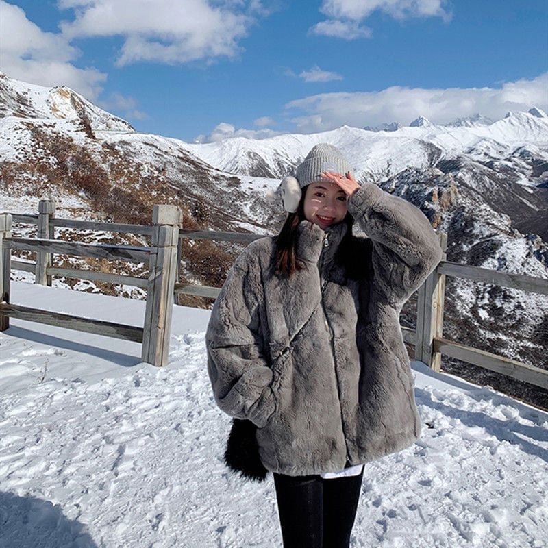 今買いたいが特売！防寒 アウター 毛皮 フリースで決まり！ ブルゾン アウター ジャンパー ダウン ラムズウール 保温 韓国風ファッション 冬アウター ジャケット