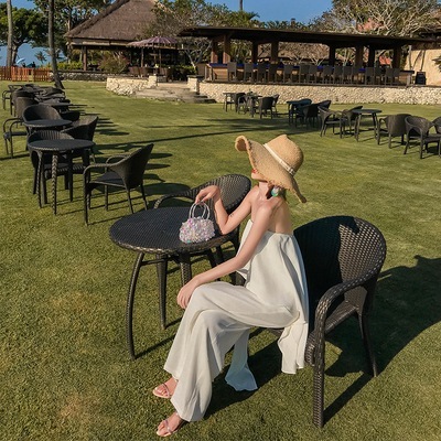 オールインワン ジャンプスーツ シフォン 透け感 ワイドパンツ フリル ロング ロング丈 オフショルダー オフショル スプーンネック 袖なし ノースリーブ ワイド 大人可愛い 大人っぽい 大人女子