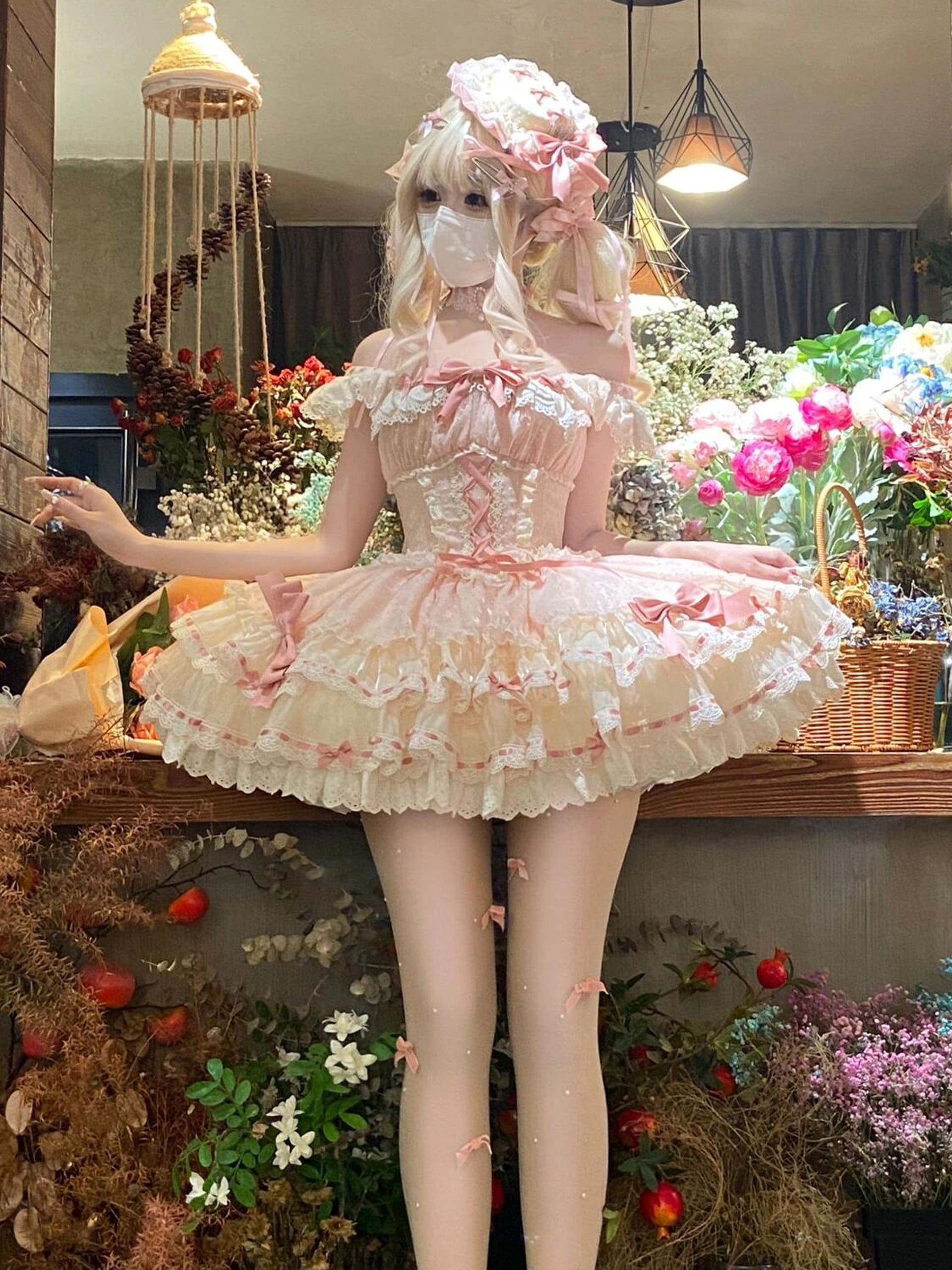 コスプレドレスロリータスカートワンピースピンクが可愛いバレエケーキスカートドレス ロリータ ロリータ Jsk