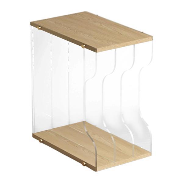 ビニールレコード収納ホルダー ギフトデスク収納ラック コミックアルバム用 寝室 木製カラー 3グリッド