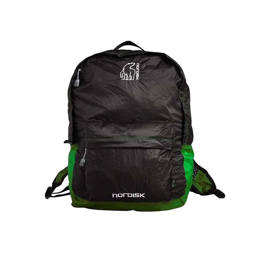 送料無料ノルディスク リべ ポケッタブルバッグ Nordisk Ribe 20 Daypack Black/Peridot Green 133018 リュック バックパック バッグ 鞄 小型