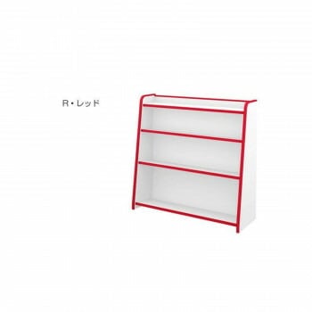 知育家具 EVAキッズシリーズ ほんだな 幅93cm GR-93H　R/レッド