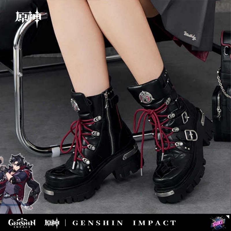 【プロ品質を極める!】原神 グッズ / リオセスリ インプレッションシリーズ / ミドルカット靴 / Genshin Impact Wriothesley 莱欧斯利 げんしん コスプレ
