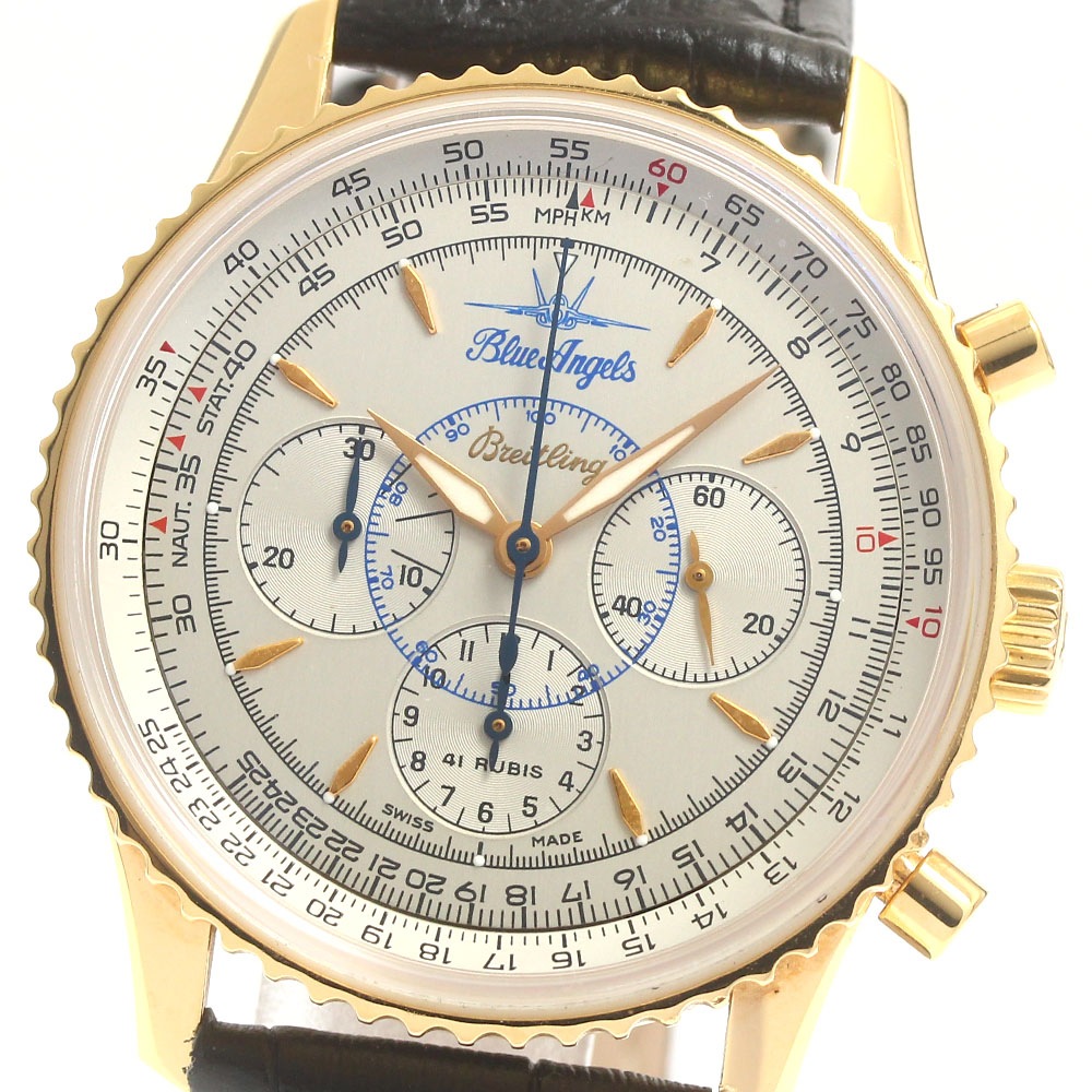 ブライトリング BREITLING H30030.1 ナビタイマー モンブリラン K18YG クロノグラフ 自動巻き メンズ _884422【中古】