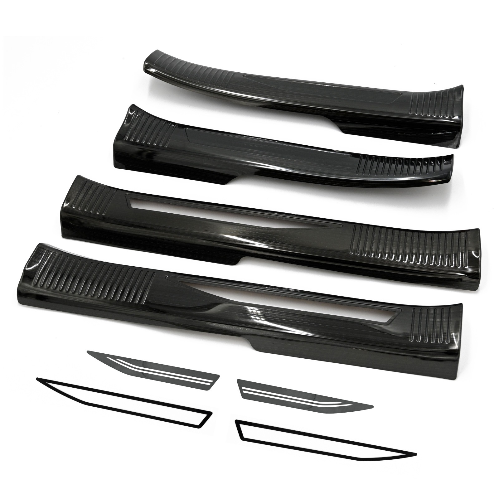 RX350 RX450H RX500H RX系 サイドステップガード スカッフプレート サイドドアステップガード ブラック 内装 ヘアライン仕上げ