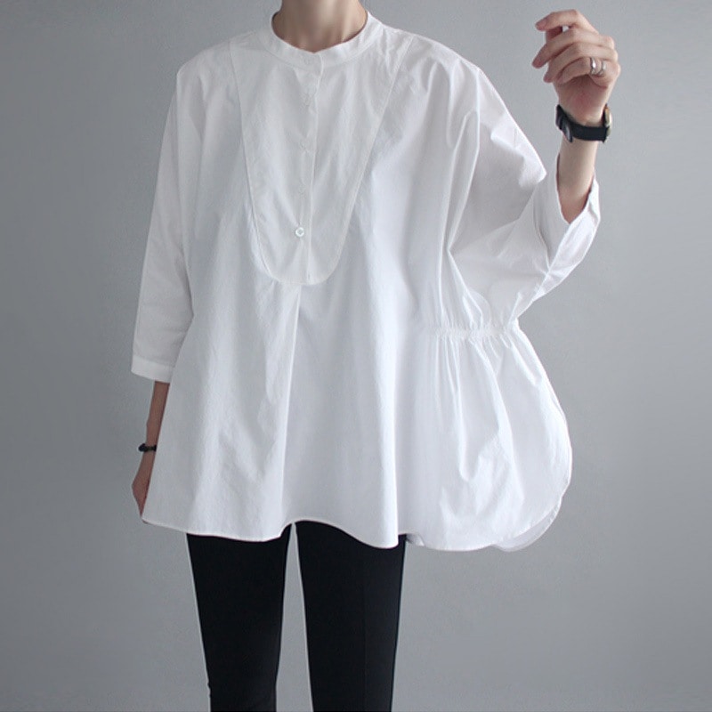 チュニック レディース 七分袖 ゆったり春 秋 サイズ展開 S M L 着回し シンプル オフィス カジュアル 通勤 モード 20代 30代 着痩せ 体型カバー ゆったり スキニー