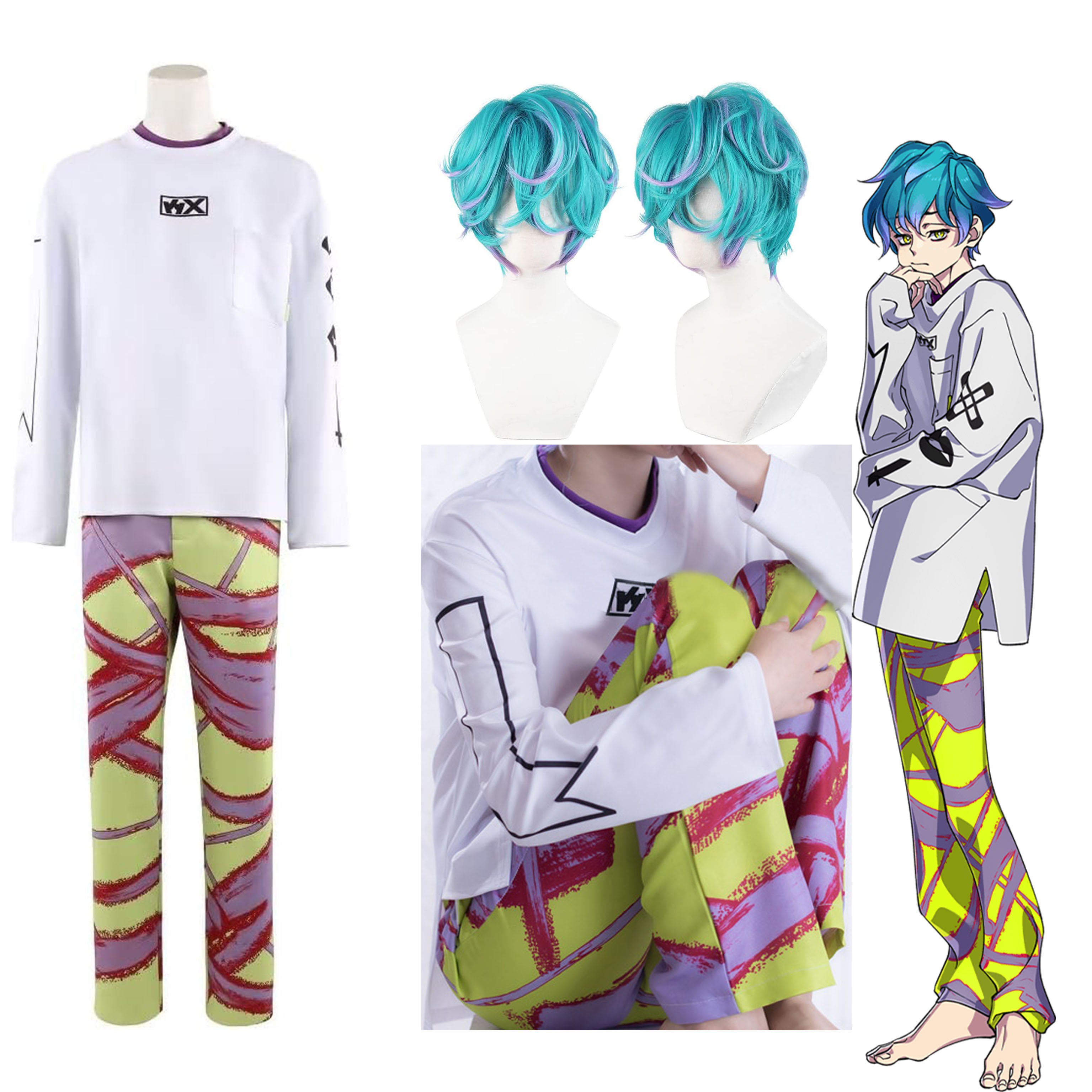 超人的シェアハウスストーリー カリスマ 湊大瀬 みなとおおせ コスプレ 衣装 学園祭 文学際 イベント 祭り 撮影 ハロウィン 忘年会 コスプレ衣装 ウィッグ 靴 追加可