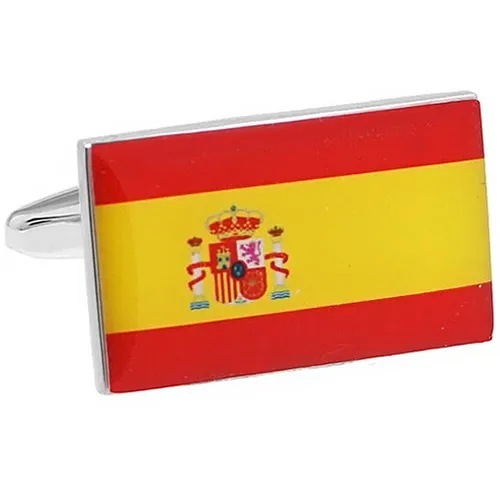 カフスボタン スペイン 国旗 カフス カフリンクス