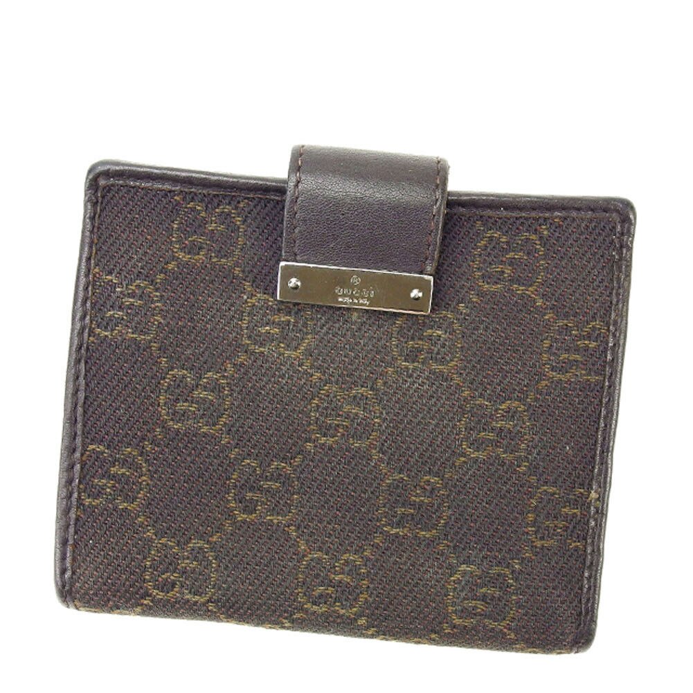 二つ折り財布 ＧＧキャンバス ブラウン 中古 8,610円