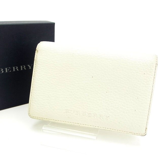 二つ折り財布 /L字ファスナー ホワイト 中古