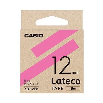 （まとめ）カシオ ラテコ 詰替用テープ12mm×8m 青/黒文字 XB-12BU 1個〔×20セット〕