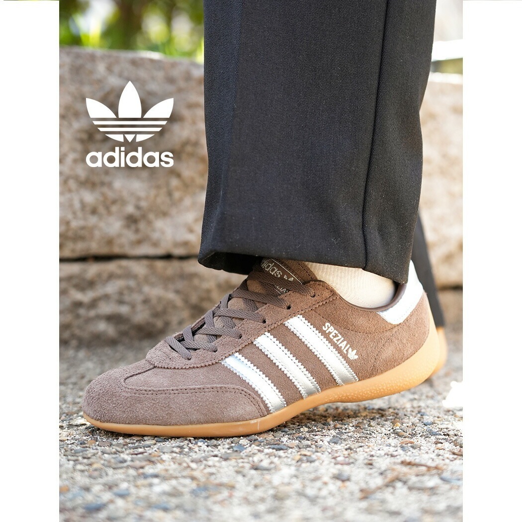 adidas アディダス 薄底 HANDBALL SPEZIAL LO PRO W ハンドボール スペツィアル ロー スニーカー BROWN ( ブラウン 茶色 レディース ウィメンズ KI3519