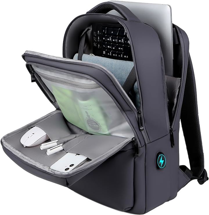 リュック メンズ ビジネスリュック リュックサック 大容量 軽量 バックパック ビジネスバッグ 15.6インチ PCリュック パソコンバッグ( 5.鉛色, 45x31x17cm)