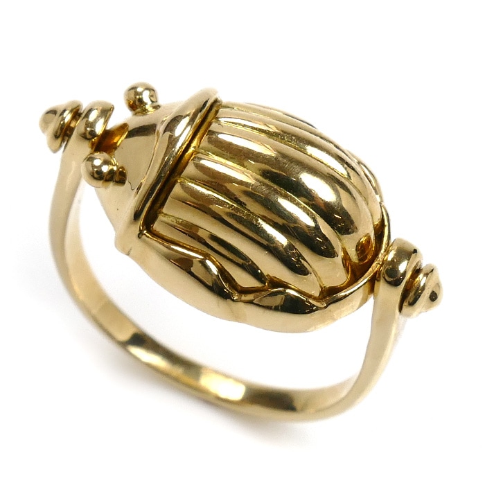 TIFFANY&Co. ティファニー K18YG イエローゴールド スカラベ リング・指輪 15号 5.8g レディース 中古 美品