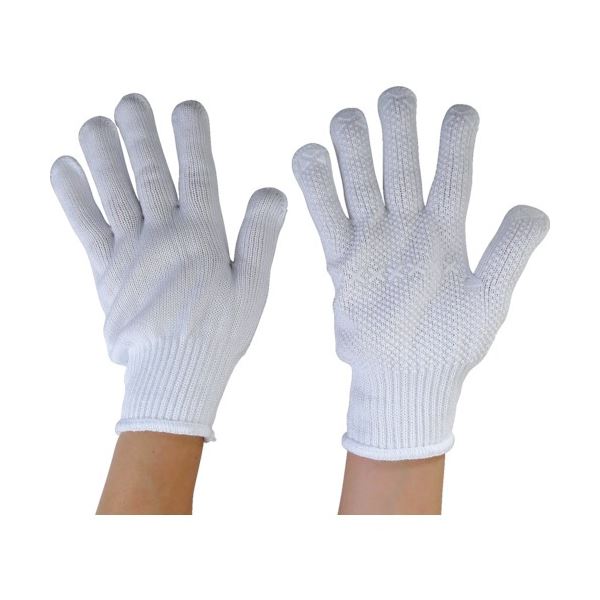 （まとめ）丸和ケミカル 軽作業用すべり止 L 215-L 1パック（5双） [x5セット]