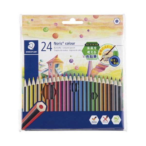 （まとめ）ノリスカラー色鉛筆 24色セット 185 C24PB [x10セット]