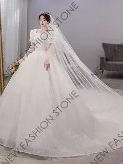 ウェディングドレス2024新型フレンチレトロウェディングドレス-60