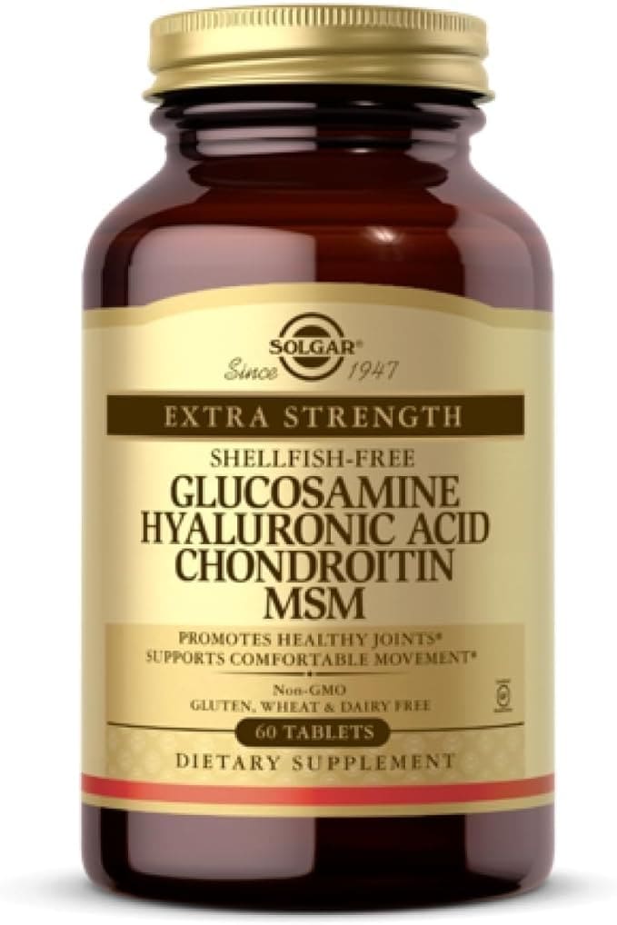 Solgar Glucosamine Hyaluronic Acid Chondroitin MSM (Shellfish-Free), 60 Tablets