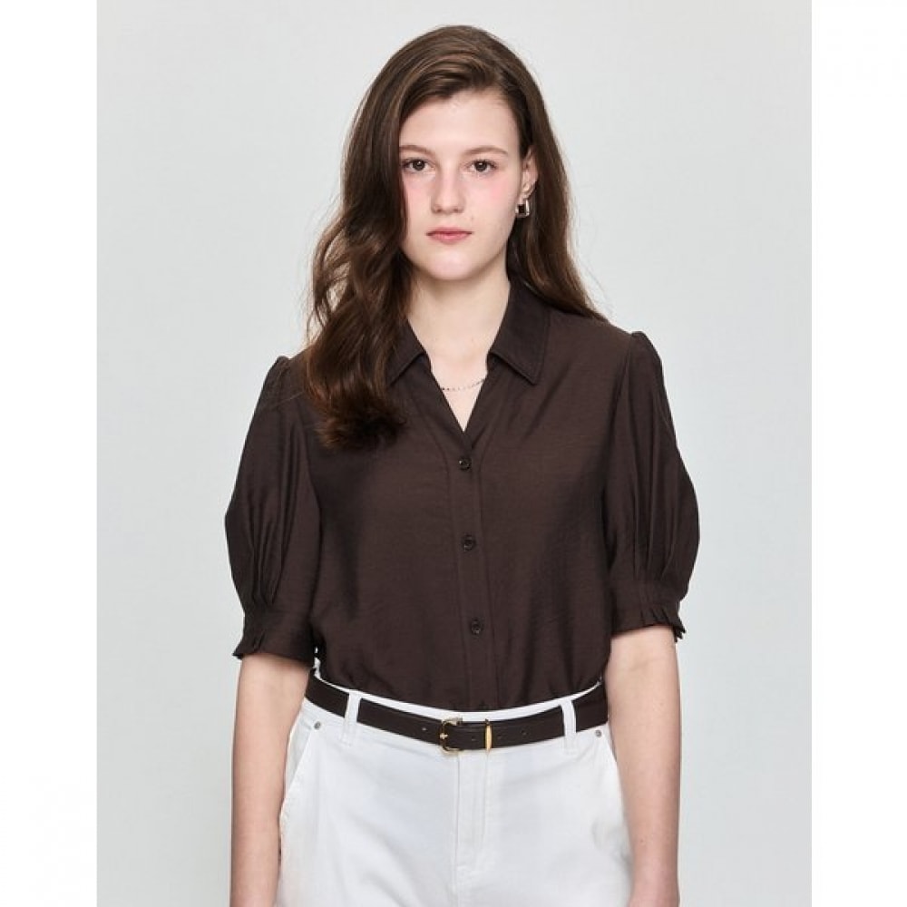 [25SS] サマーカラーブラウスブラウン HSSH5B307W3