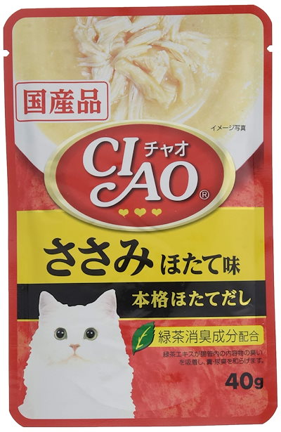 他サイト： チャオ (CIAO) パウチ ささみ・ほたて味 40g 16個セットの商品画像