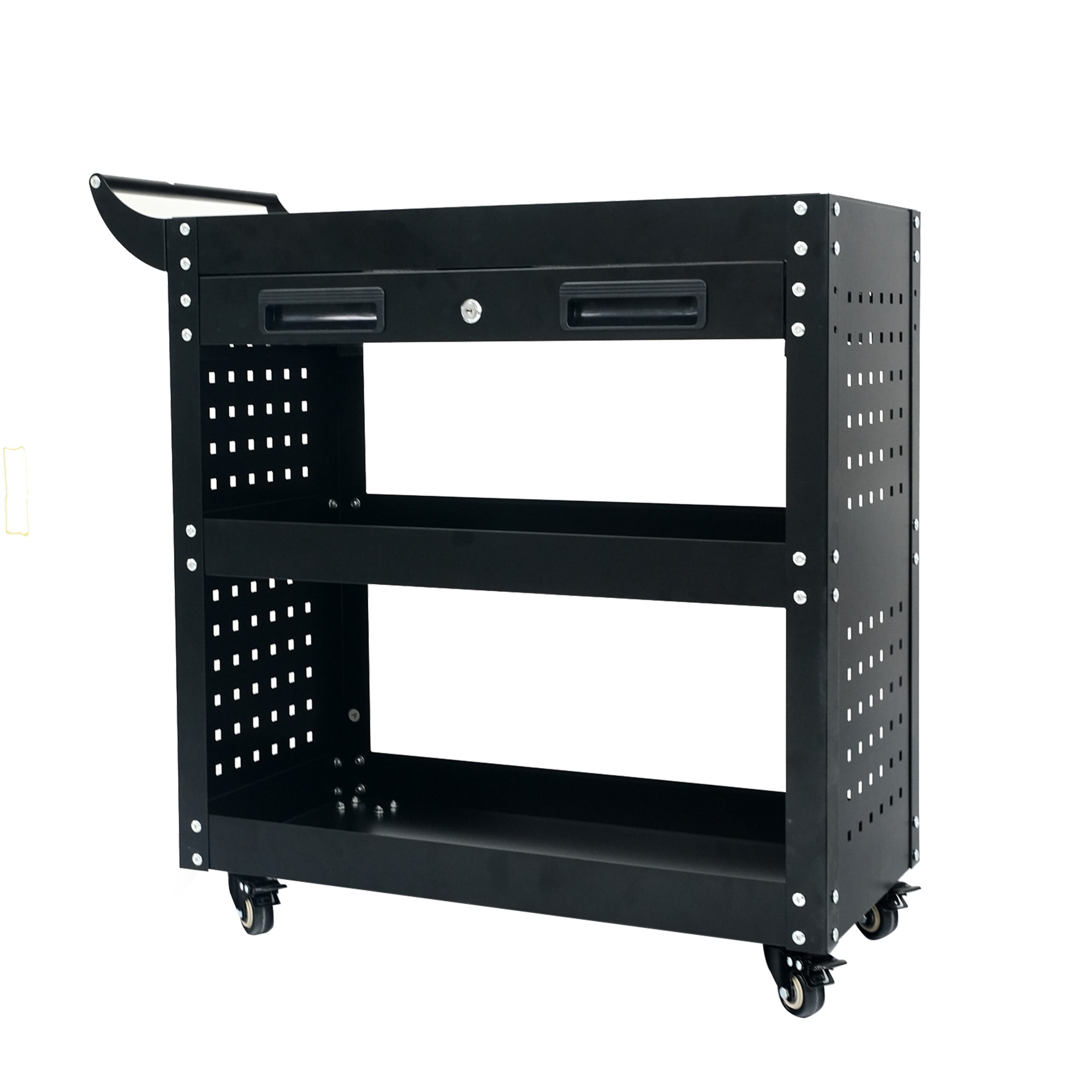 【国内出荷-送.料.無.料】ツールキャビネット ツールワゴン ツールカート工具カート 収納 ロールキャビネット スチール ローラーキャビネットハンドル 耐荷重50KG 幅79*奥行き35*高80 フッ