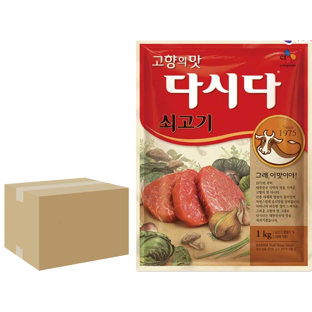 ＣＪ牛肉ダシダ1kg1box（10個）　韓国食品韓国料理/韓国食材/調味料/韓国の基本だし/スープ用調味料/冬/プゴク調味料/牛肉出し/ダシダ/スープ/牛肉だしの素/韓国調味料/韓国食品/チゲ/鍋