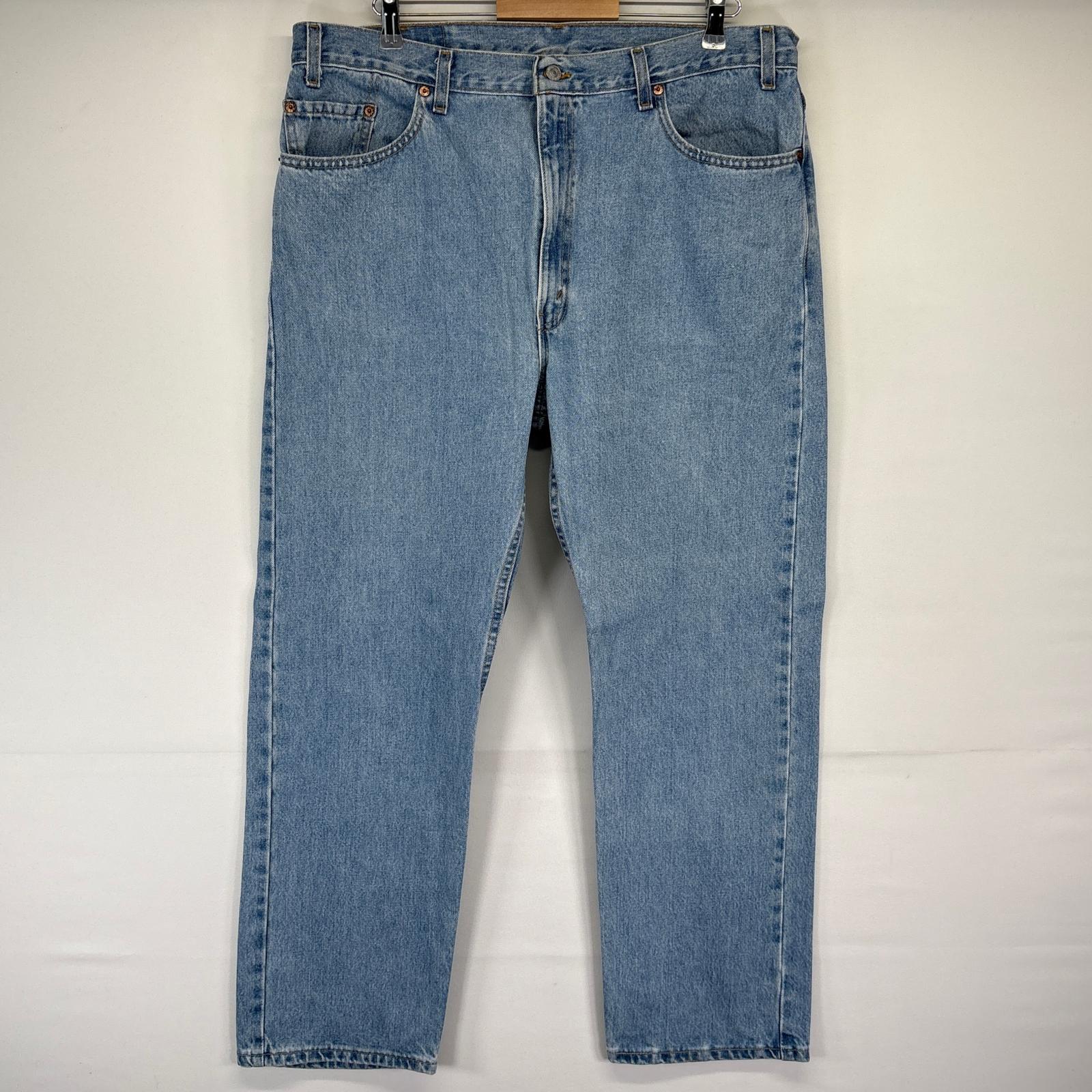 古着 USA製 デニムパンツ 505 ストレート ジーンズ ジーパン 長ズボン 大きいサイズ w40 L30 ブルー メンズ