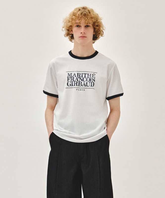 AEROCOOL CRACK CLASSIC LOGO RINGER TEE ホワイト