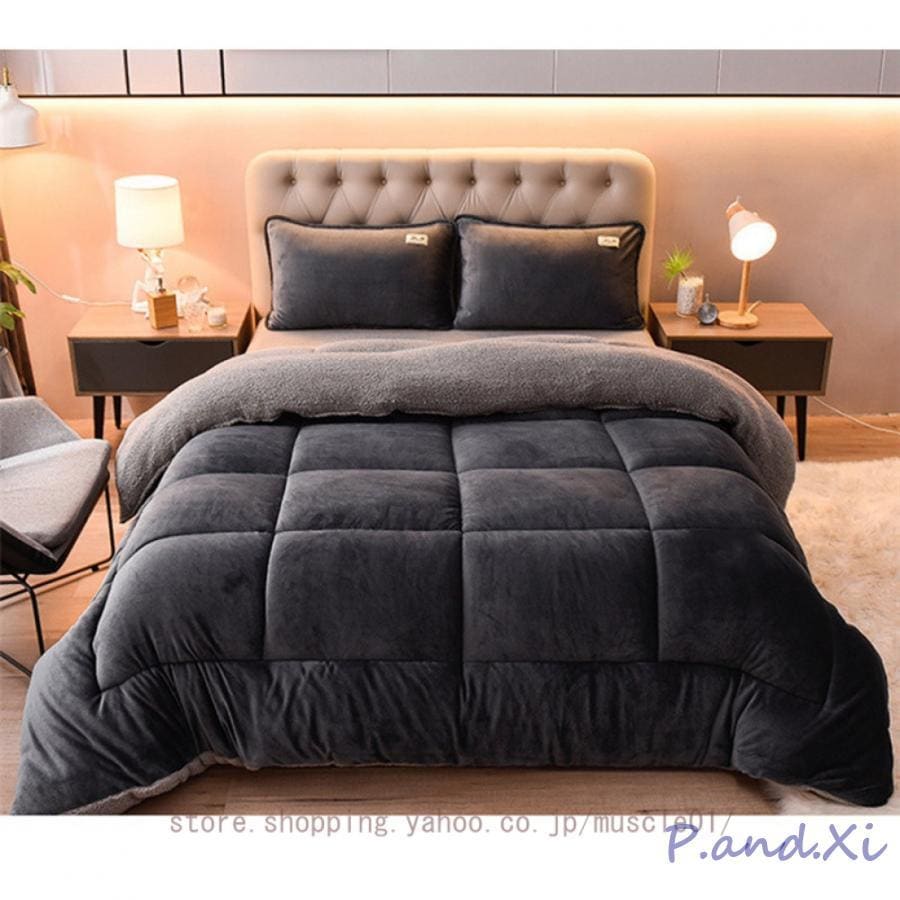 掛け布団 冬用 フランネル 暖かい 冬用掛けふとん キルト ピーチスキン 雲に包まれる 毛布 秋冬用 セミダブル リバーシブル ボリューム感がたっぷり