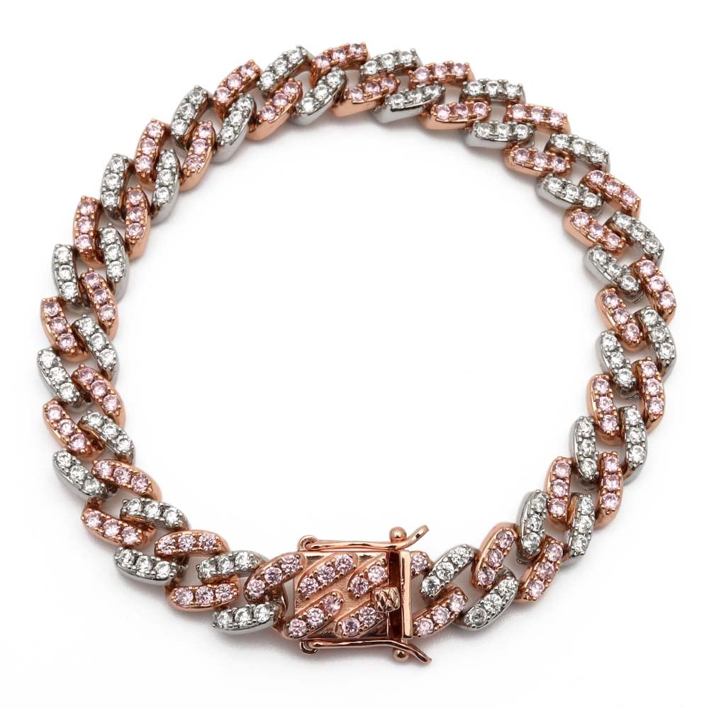 パヴェ喜平ブレスレット ローズゴールド [b355-rg-s]