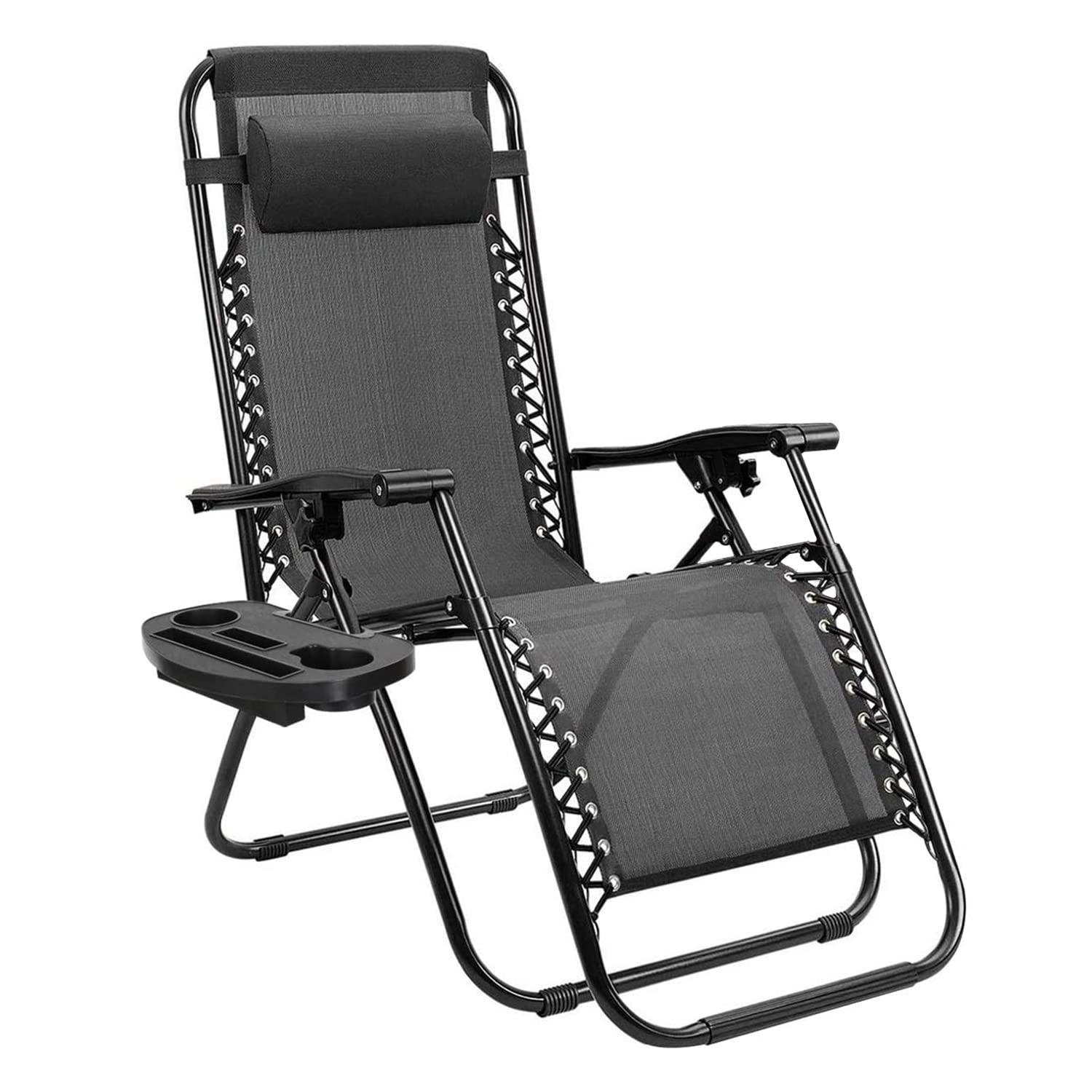 Alebertアレベルト アウトドアチェア インフィニティチェア 折りたたみ キャンプ 椅子「メーカー一年保証」 リクライニングチェア カップホルダー付き ゼログラビティーチェア ベランダ/庭/花