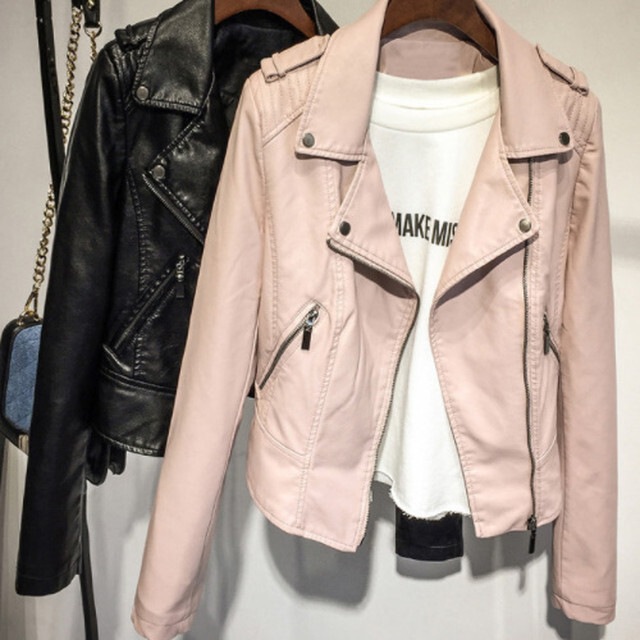 【送料無料】レディース レザージャケット ライダースジャケット 革ジャン バイク 大人可愛い