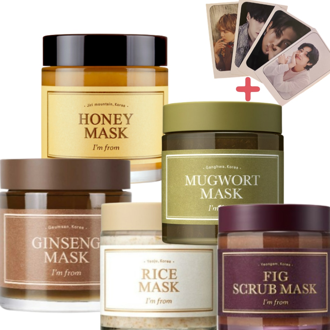 1+1[人気商品]ハニーマスクマスク/パック/人参マスク/ライスマスク /マグワートマスク/フィグスクラブマスク/2個セット(BTSフォトカード2枚贈呈)
