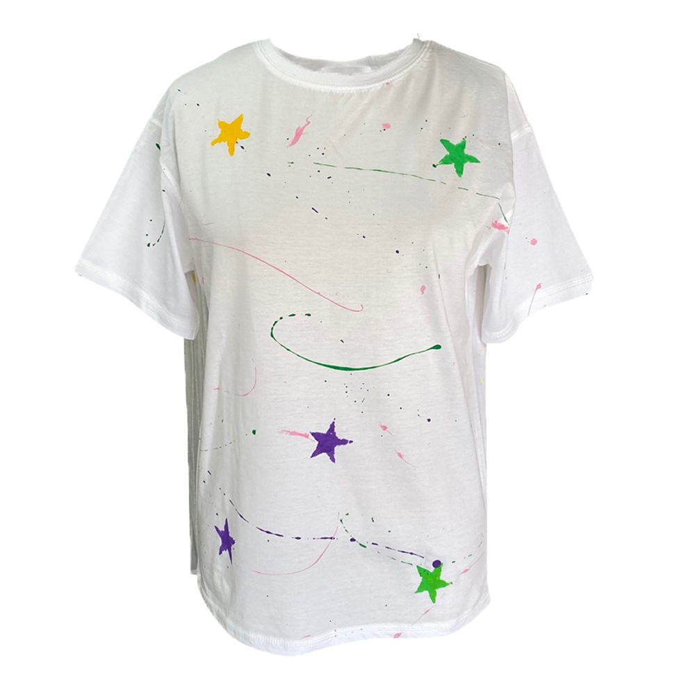 Splashed Painting Funky T-shirt (2Colors)_Womenswear
