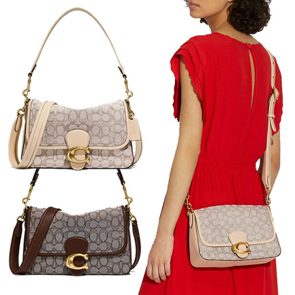 ショルダーバッグ レディース ハンドバッグ 斜めがけ 2WAY シグネチャー ソフト タビー ショルダー バッグ SIG JAQ SFT TABBY SB COACH C4821