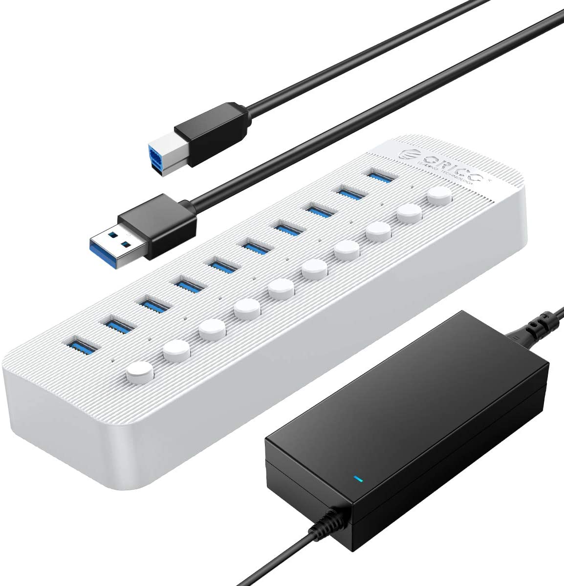 【本日限定価格】 ORICO CT2U3-10AB-WH ホワイト 1mケーブル付き 在宅勤務 OS