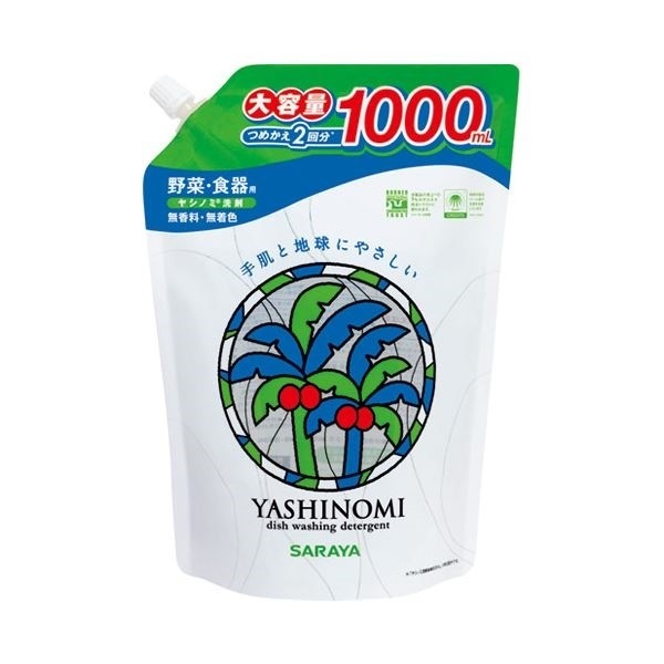 （まとめ）サラヤ ヤシノミ洗剤 つめかえ用 1000ml[x10セット]キッチン用洗剤