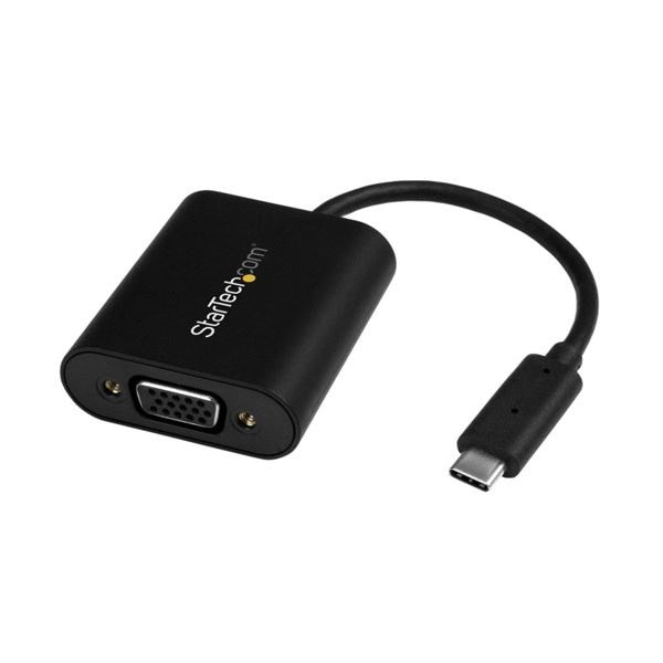 （まとめ）StarTechUSB-C-VGA変換アダプタ プレゼンテーションモード切替スイッチ CDP2VGASA 1個3セット