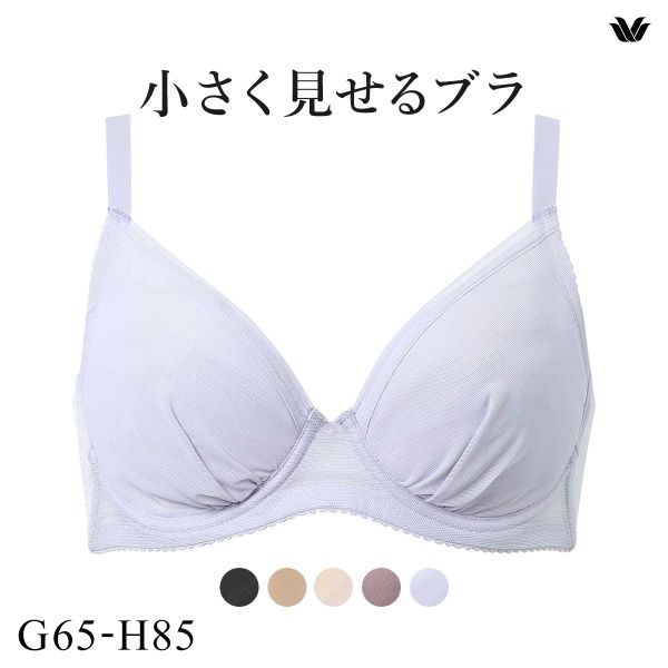 ワコール Wacoal 小さく見せるブラ シンプル BRB452 3/4カップ ブラジャー GH 単
